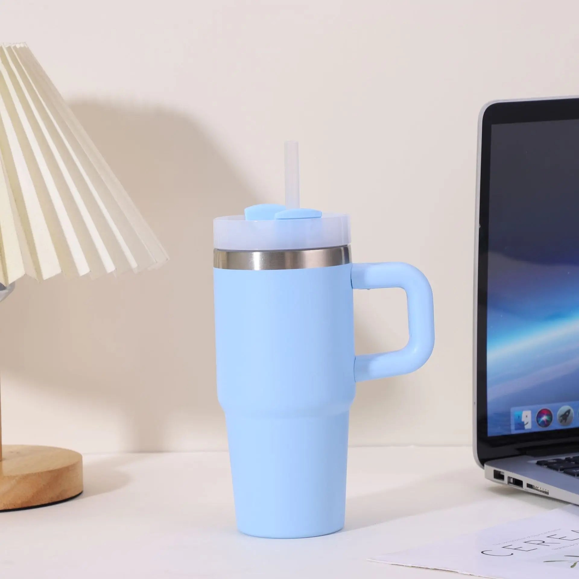 Mug Isotherme avec paille - 400 ml