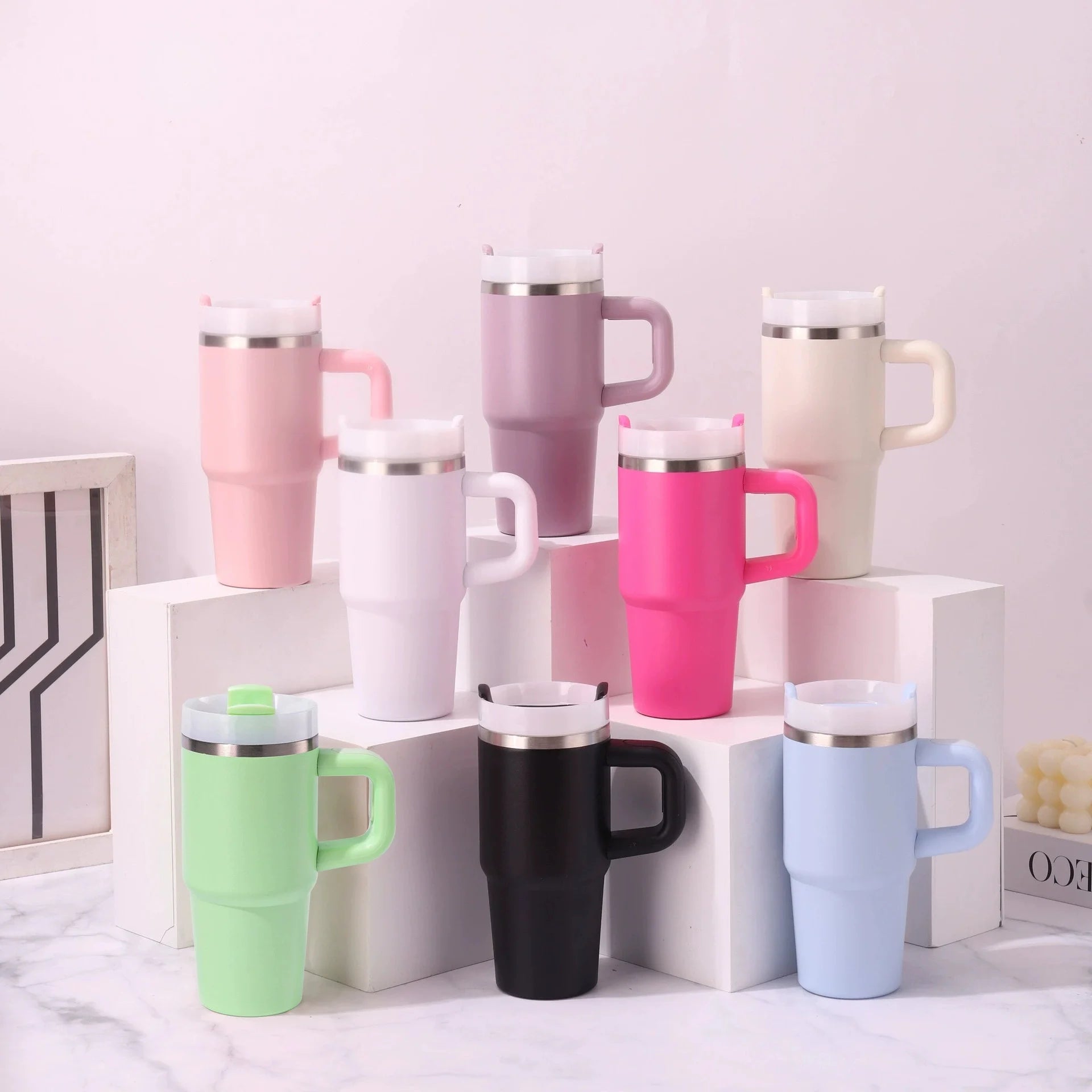 Mug Isotherme avec paille - 400 ml